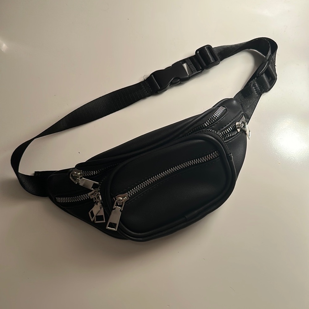 fanny pack with silver accents
